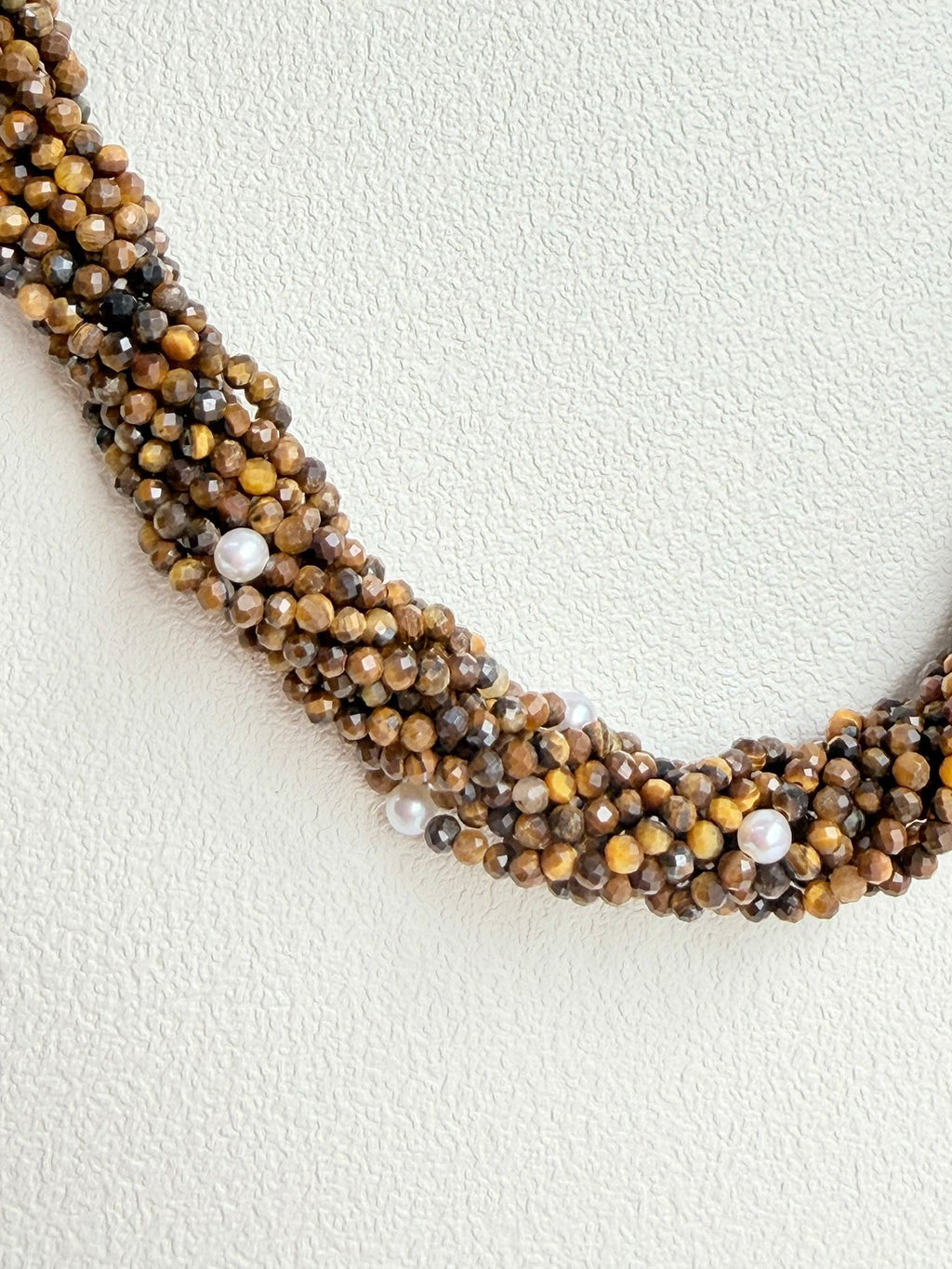 Constellation | Tiger's Eye and Pearl Sterling Silver Necklace