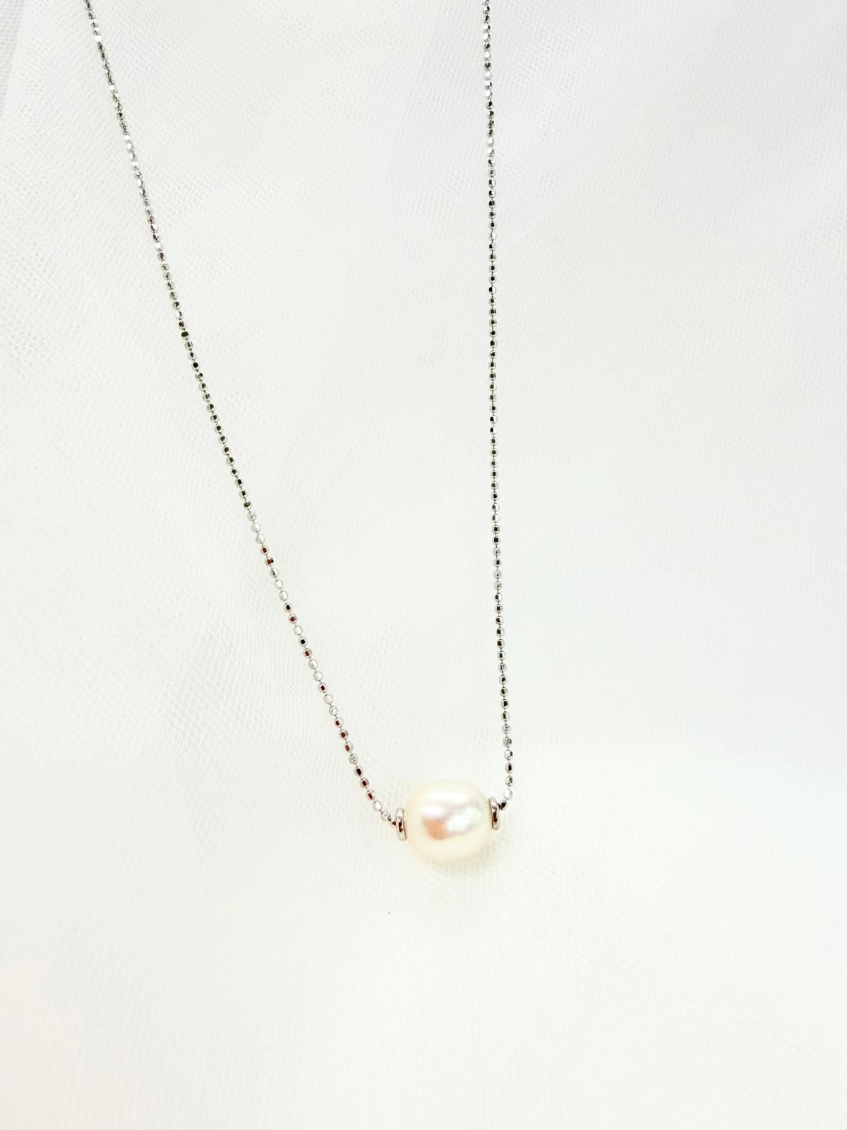 "Wander" Rice Pearl Set (Necklace + Bracelet)