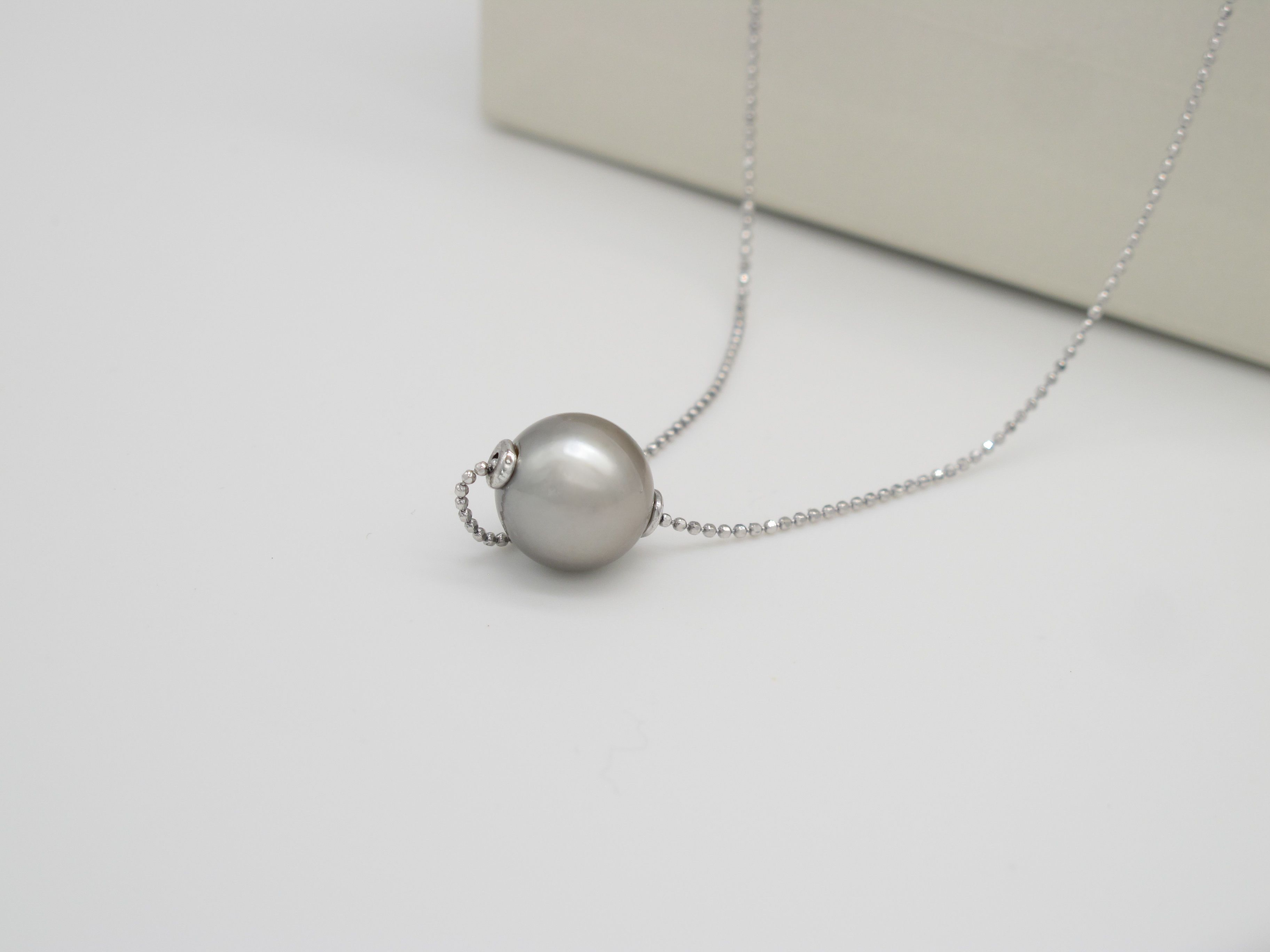 Fleeting Radiance | Tahitian Black Pearl 925 Sterling Silver Necklace