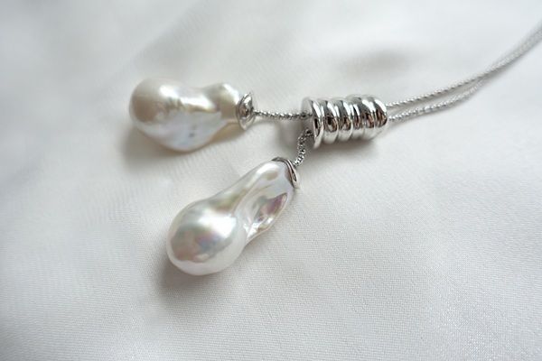 "My Style, My Duo" Baroque Pearl 925 Sterling Silver Gold-Plated Accessory Necklace
