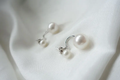 C型疊戴珍珠耳環
