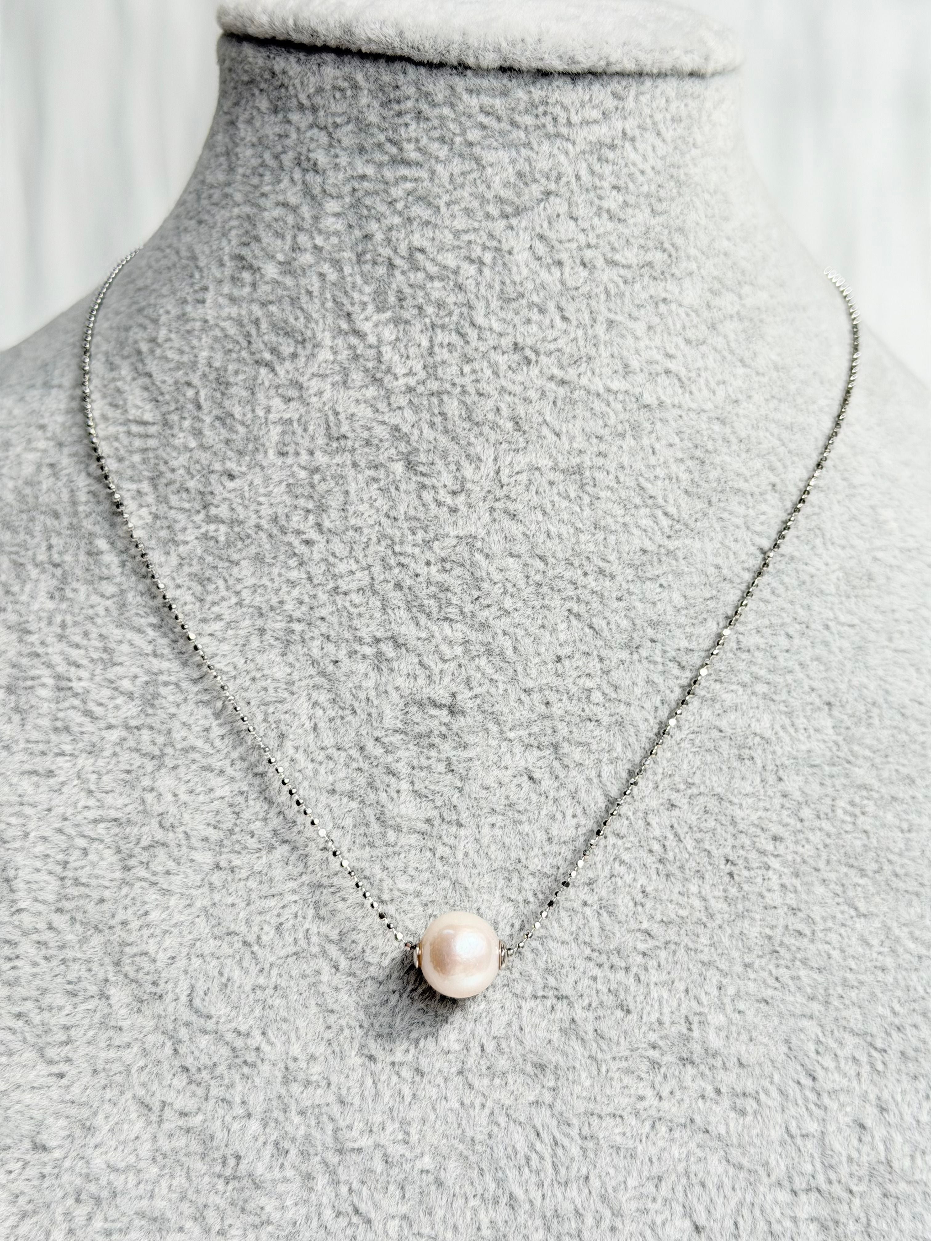 『Free-Spirited Pearl』Natural Pearl 925 Sterling Silver Plated Necklace
