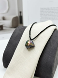 【Unconventional & Unique】Obsidian Iridescence: Baroque Irregular Pearl and Black Spinel Gender-Neutral Long Necklace (70cm)