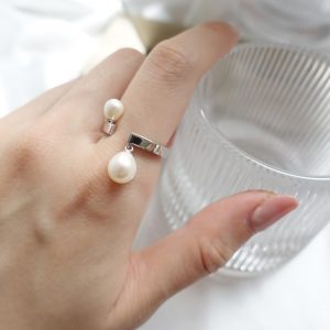 Two is Better double drop open ring