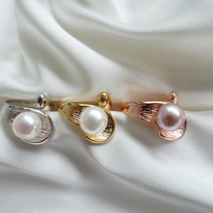 Embrace Fresh Water Cultured Pearl Adjustable Open Ring - Rose Gold