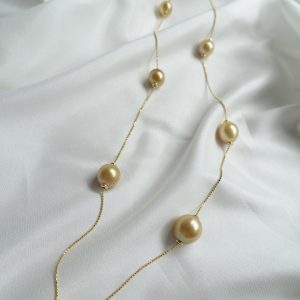 Movable South Sea Pearl Rope Necklace