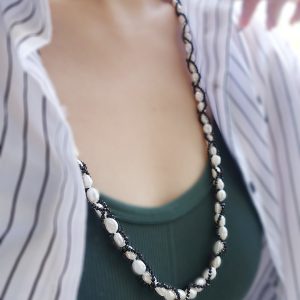 Twist Endless Spinel and Freshwater Pearl Opera Necklace